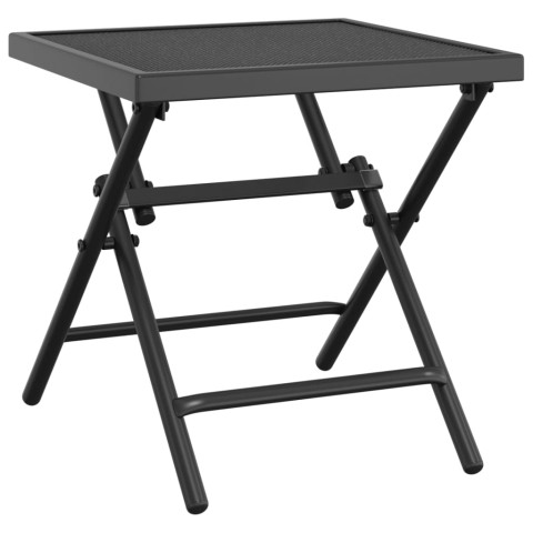 Table de jardin pliable anthracite 38x38x38 cm treillis d'acier