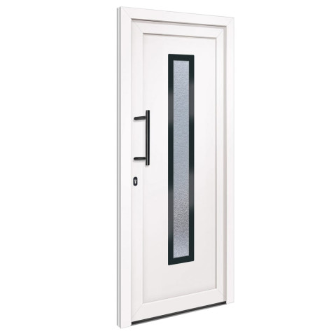 Porte d'entrée blanc 108x200 cm pvc