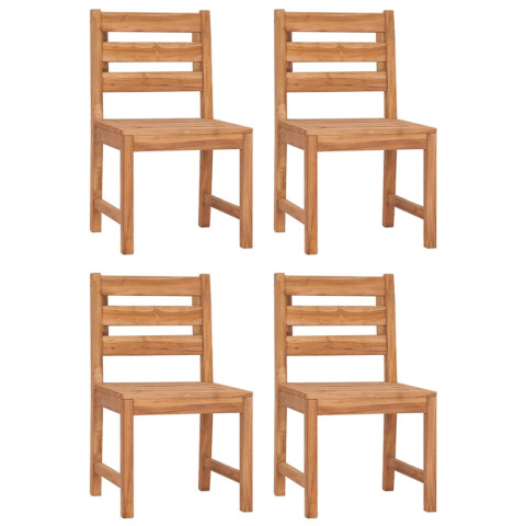 Chaises de jardin 4 pcs bois de teck solide