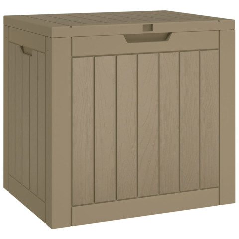 Boîte de stockage de jardin marron clair 55,5x43x53 cm pp