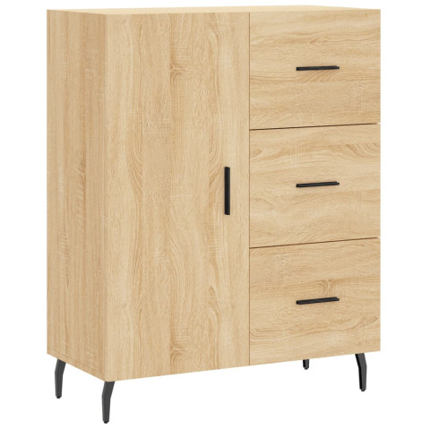 Buffet chêne sonoma 69,5x34x90 cm bois d'ingénierie