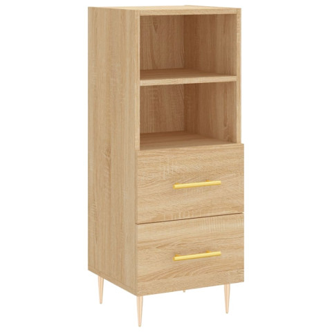 Buffet chêne sonoma 34,5x34x90 cm bois d'ingénierie