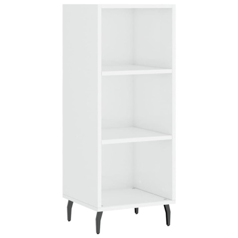 Buffet blanc brillant 34,5x32,5x90 cm bois d'ingénierie