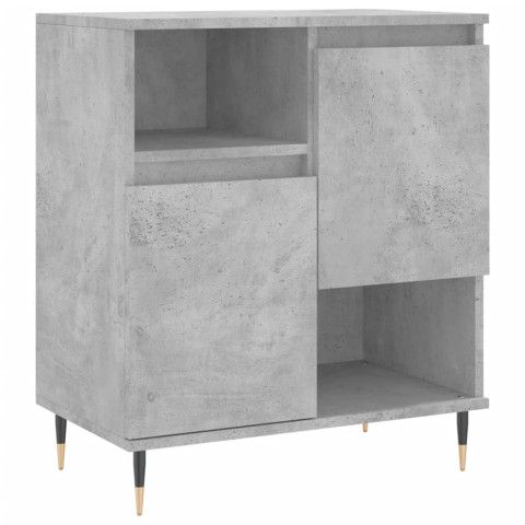 Buffet gris béton 60x35x70 cm bois d'ingénierie