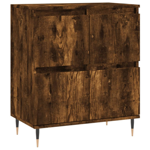 Buffet chêne fumé 60x35x70 cm bois d'ingénierie