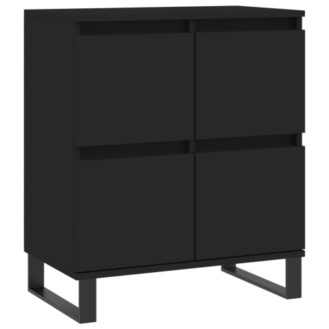 Buffet noir 60x35x70 cm bois d'ingénierie