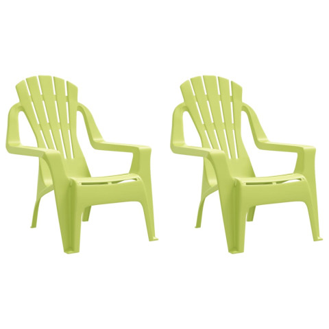 Chaises de jardin pour enfants lot de 2 vert 37x34x44 cm pp