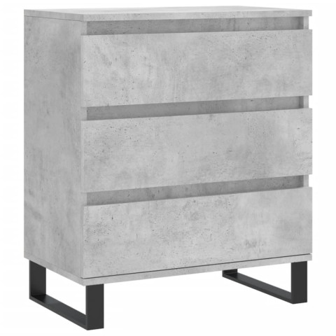 Buffet gris béton 60x35x70 cm bois d'ingénierie