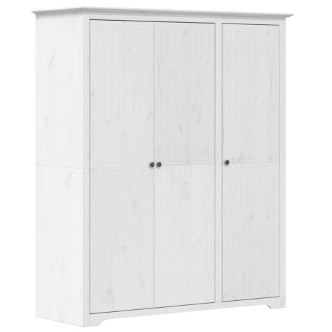 Garde-robe bodo blanc 151,5x52x176,5 cm bois massif de pin