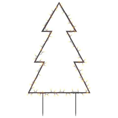  Décoration lumineuse arbre de Noël avec piquets 80 LED 60 cm