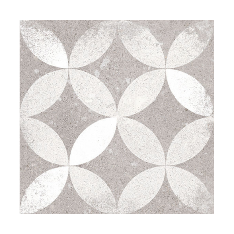 kerala gris nassau carrelage aspect carreaux de ciment motif rosace 20 x 20 cm distriartisan