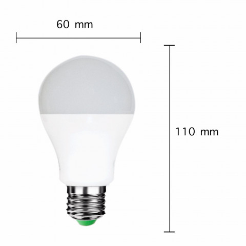 Ampoule led e27 a60 9w 220v 180 - couleur eclairage au choix