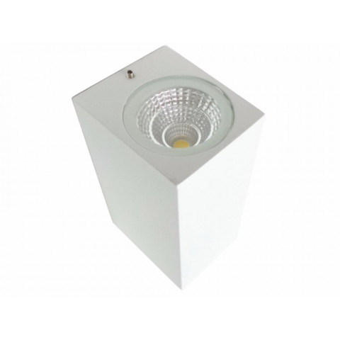 Applique murale led b18 6w ip44 blanc - couleur eclairage au choix