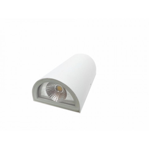 Applique murale led b19 10w ip44 blanc - couleur eclairage au choix