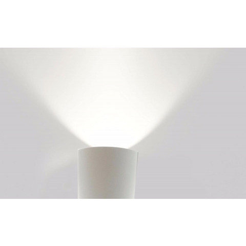 Applique murale led b26 3w ip44 blanc - couleur eclairage au choix
