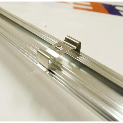 Profilé aluminium 1m couvercle transparent