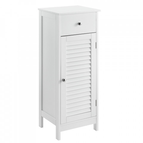 Armoire de salle de bain meuble haute meuble de salle de bain rangement stockage 87 x 30 x 30 cm mdf laqué blanc