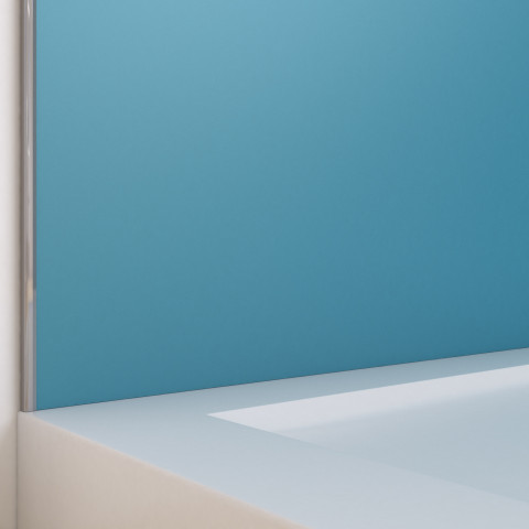 Panneau mural de douche bleu en aluminium - 120 x 210 cm - wall'it bleu 120 Aurlane - FAC330