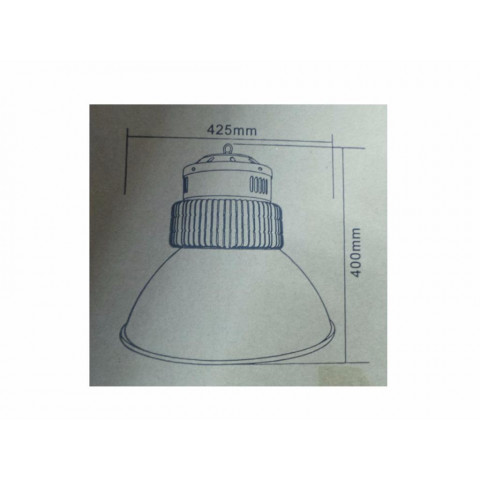 Cloche industrielle led 150w 120 noir ip65 - couleur eclairage : blanc neutre 4000k - 5500k
