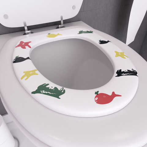 Réducteur abattant de toilettes pour enfant 26.5x28.5- funny sea