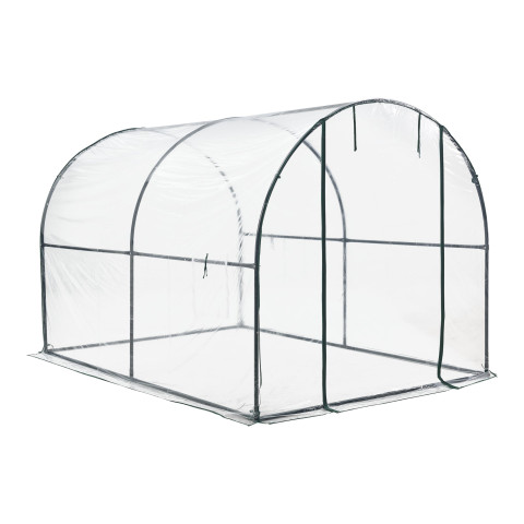 Serre de jardin tunnel grünwald en acier et pvc 200 x 300 x 190 cm helloshop26 03_0008257