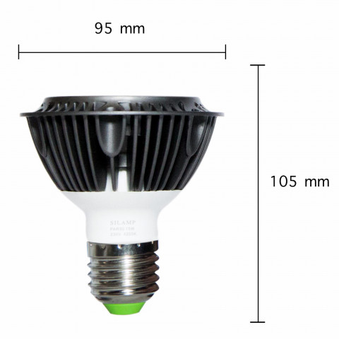 Ampoule led e27 par30 15w 220v 12led 24 - couleur eclairage au choix