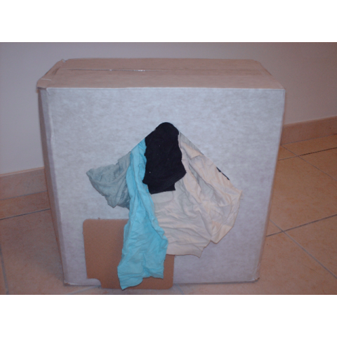 Carton de 10 Kg de chiffons coton couleur CRISTAL HYGIENE - ETC1034
