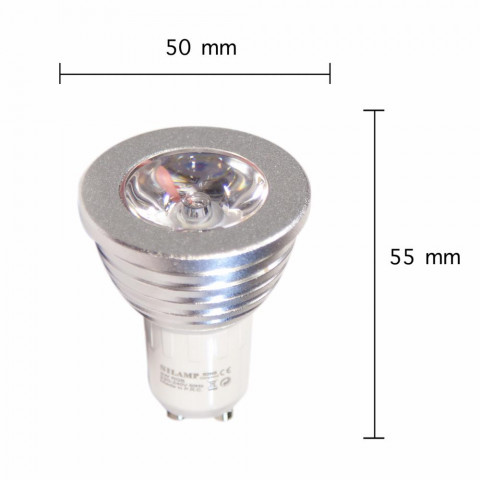 Ampoule led gu10 m1 rgb 3w 220v 80