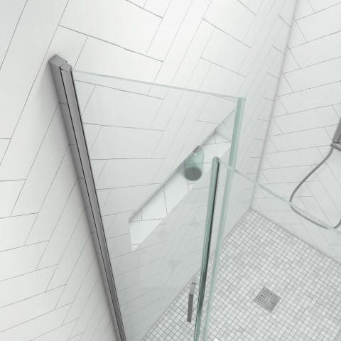 Pack paroi de douche 90x200 cm + receveur de douche a carreler 90x160 recoupable Aurlane - PACF082