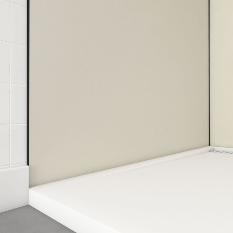 Pack panneaux muraux wall'it ivoire - 90x120x210cm + 2 profilés de finition noir mat + 1 profilé d'angle noir mat Aurlane - PACP263