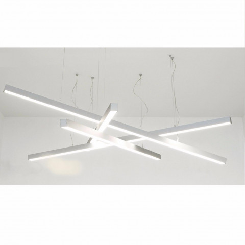 Réglette led 24w 120cm suspendu alu - couleur eclairage au choix