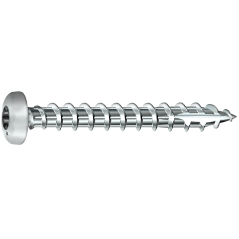 Vis bois Rocket torx à tête ronde filetage total VYNEX - acier zingué - Ø3.5 x 13 mm - boîte 500 - 351400025205
