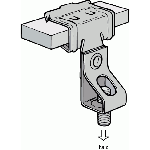 Attache de bord de tôle WALRAVEN BRITCLIPS - FC8 ICTM6 - 4-8 mm - Avec attache pour tige filetée - 50420609