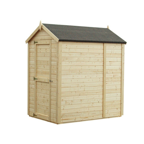 Abri bois BALI - surface : 2.16 m² - 120x180 - épaisseur des murs : 14mm - armoire de jardin - local de stockage - vélo/outils - sans permis travaux