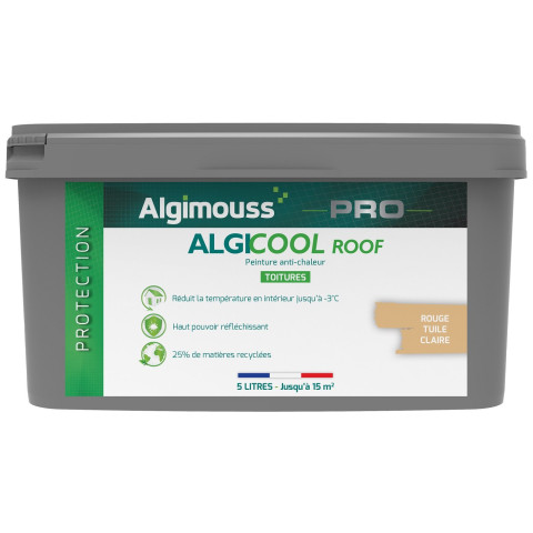 Peinture anti chaleur réflective ALGICOOL ROOF pour toiture - Conditionnement et couleur au choix