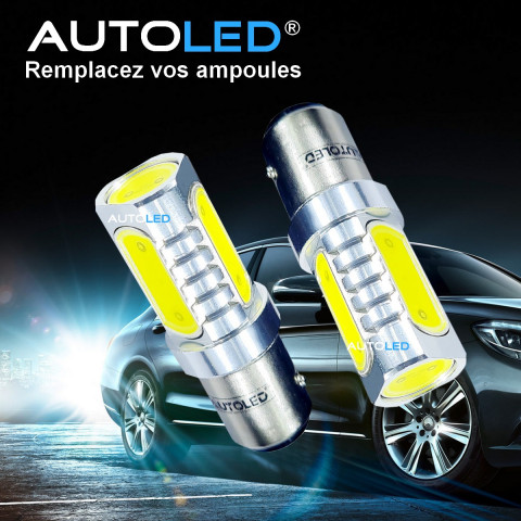 Ampoule led ba15s 4 leds blanc / ampoule led p21w autoled®