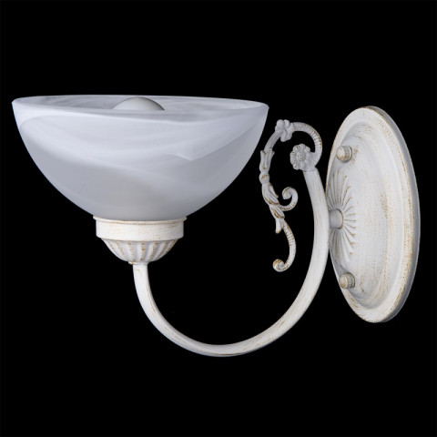 Applique murale blanche classic 1 ampoule 28 cm