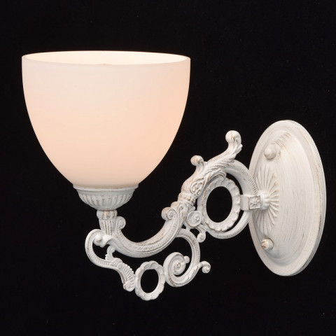 Applique murale blanche classic 1 ampoule 30 cm