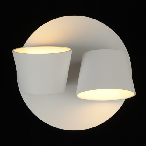 Applique murale blanche techno 2 ampoules 13 cm