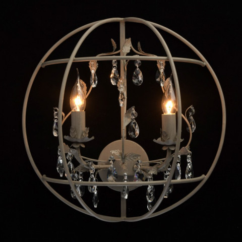 Applique murale grise loft 2 ampoules 22 cm