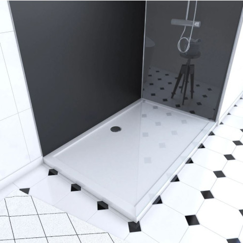 Pack complet 2 panneaux muraux WALL’IT NOIR + receveur WHITENESS II 120 + paroi de douche FREEDOM 2 TRANSPARENT 120 Aurlane - PACP043
