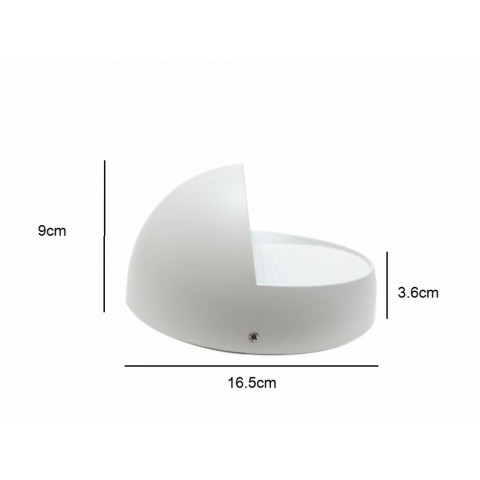 Applique murale led b22 7w ip44 blanc - couleur eclairage : blanc neutre 4000k - 5500k