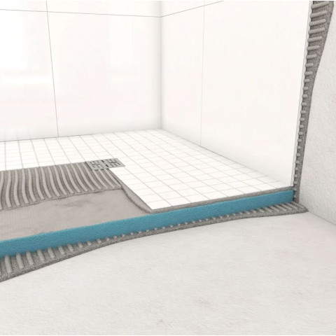 Bac receveur de douche à carreler 140x90cm recoupable sur mesure + bonde horizontale -RAINY Aurlane - PACR003