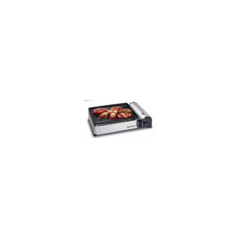 Barbecue grill à gaz de table kemper 1.9 kw compact plaque anti adhesive balcons terrrasses camping