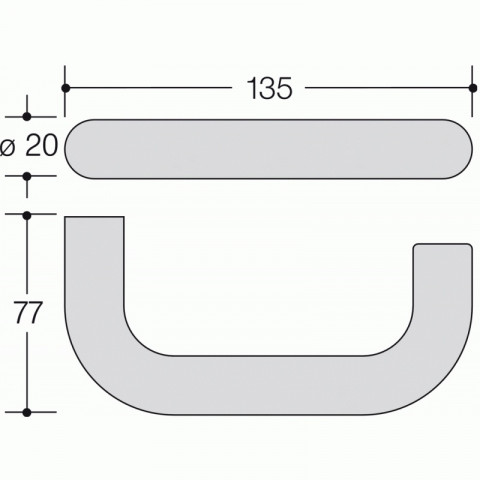 Béquille double seule noire pour ensemble sur plaque ou rosace en polyamide - série 111 fr