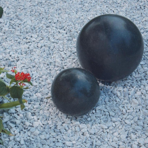Boule déco jardin granit grand format - Couleur et diamètre au choix