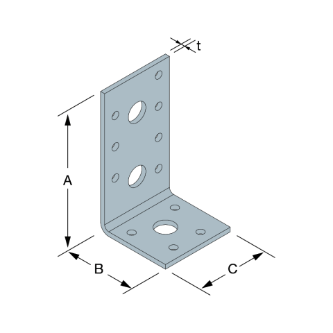 Equerre structurelle renforcée EB 90/48/48/3 - EB/7048