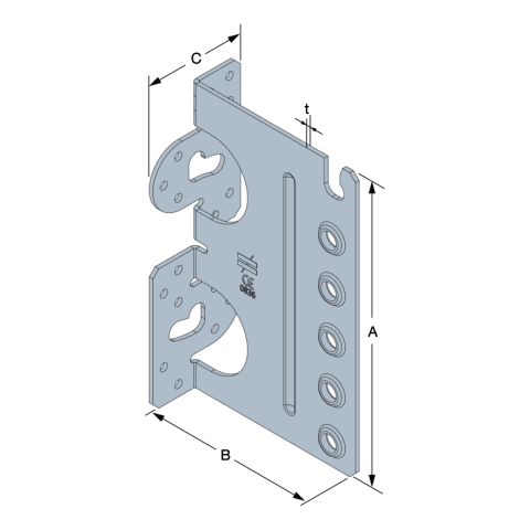 Etrier à âme intérieure CBH - Boite de25 - Dimensions au choix