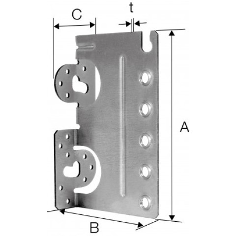 Etriers en âme intérieure fixation bois dimensions aux choix