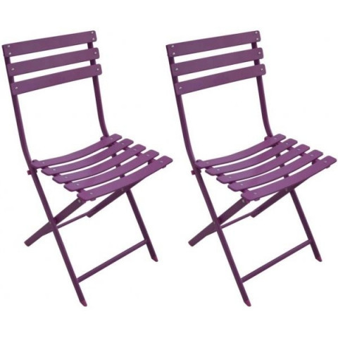 Chaise pliante en acier nonza (lot de 2) - Couleur au choix